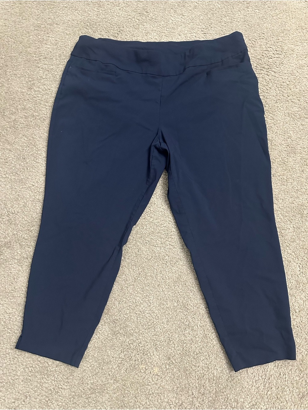 CJ Banks Signature Slimming Navy Blue Cropped Pants 22W